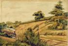 Landscape with Train, 1854 (w/c and pencil on paper)