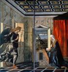 The Annunciation (oil on canvas) (pre-restoration)