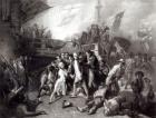 The Death of Nelson (engraving) (b/w photo)