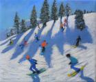 Skiers, Lofer, 2010 (oil on canvas)