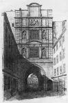 Newgate Prison (litho) (b/w photo)