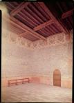 Interior view of the Pope's bedroom decorated with blue tempera with a foliage pattern, c.1334-62 (photo) (see also 177822)