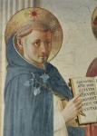 The Madonna delle Ombre, detail of St. Dominic, 1450 (fresco)