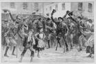 Cheering Lord Randolph Churchill's Name at Loughrea, on the Town Crier Announcing his Resignation, from 'The Illustrated London News', 8th January 1887 (engraving)