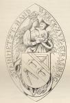 Seal of the Masons of Strasbourg, 1524, from 'The History of Freemasonry, volume II', published by Thomas C. Jack, London, 1883 (litho)