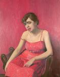 Romanian Woman in a Red Dress, 1925 (oil on canvas)