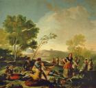 Picnic on the Banks of the Manzanares, 1776 (oil on canvas)