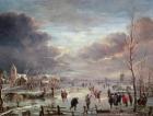 Landscape in Winter (oil on canvas)