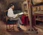 The Artist Morot in his Studio, c.1874 (oil on canvas)