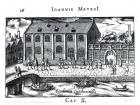 University of Leiden, from 'A Dutch Athens' by J. Meursius, pub. in 1625 (engraving) (b/w photo)
