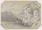 St. Giulio, Orta, 26 September 1837, 1837 (graphite with stump and white gouache on brown wove paper)