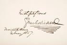 Handwriting and signature of Charles Dickens, 1857 (pen & ink on paper)