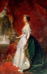 Portrait of Empress Eugenie of France (1826-1920) (see also 75383) (oil)