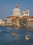 View along the Grand Canal to Santa Maria della Salute, Venice, Veneto Region, Italy (photo)