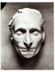 Death mask of Blaise Pascal (1623-62) 1662 (plaster) (b/w photo)