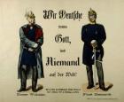 Emperor Wilhelm I and Prince Bismarck (colour litho)