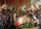 The Distribution of the Eagle Standards, 5th December 1804, detail of the standard bearers, 1808-10 (oil on canvas)