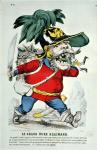 The Giant German Ogre, caricature of Otto von Bismarck (1815-98) (colour litho)