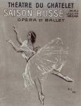 Poster for the 'Saison Russe' at the Theatre du Chatelet, 1909 (charcoal & chalk on paper)