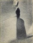 A Woman Fishing, 1884 (conte crayon)