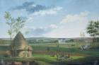 The Chateau d'Etry and the Park Occupied by Cossacks in 1814 (gouache on paper)