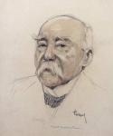 Portrait of Georges Clemenceau (1841-1929) (pencil on paper)