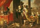 Ahasuerus Showing his Treasure to Mordecai (oil on canvas)