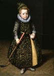 Portrait of a four-year old boy with club and ball, 1611 (oil on canvas)