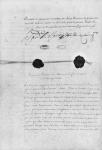The Treaty of the Pyrenees, signed by Cardinal Jules Mazarin (1602-61) and Don Luis Mendez de Haro (1598-1661) 7th November 1659 (pen & ink on paper) (b/w photo)