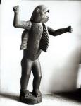 Statue of Gle-Gle (previously known as Badohou) called the Lion (Kinikini) king of the Dan Home (d.1889) (wood) (b/w)