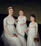 Grace Allison McCurdy and her Daughters, Mary Jane and Letitia Grace, c.1806 (oil on canvas)