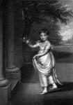 Elizabeth Barrett Moulton-Barrett at the age of nine, engraved by G. Cook, c. mid C19th (engraving)
