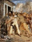 Study for a Battle Scene: A man being arrested, c.1830 (oil on canvas)