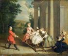 Children Playing with a Hobby Horse, c.1741-47 (oil on canvas)