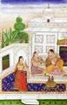 Vilaval Ragini: Woman at her Toilet, from a Ragamala, from Bikaner, Rajasthan (gouache on paper)