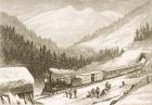 Carrying United States Mail Across the Sierra Nevada in 1870, from 'American Pictures', published by The Religious Tract Society, 1876 (engraving)