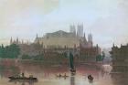 The Houses of Parliament (colour litho)