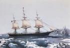 Clipper Ship "Red Jacket" in the ice off Cape Horn on her passage from Australia  to Liverpool, published by Currier & Ives, 1854 (colour litho)