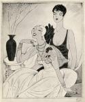 Lorelei and Dorothy, illustration from 'But Gentlemen Marry Brunettes' by Anita Loos, published in 1928 (litho)