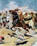 Charge of the 21st Lancers at Omdurman, 2nd September 1898 (w/c on paper)