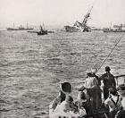 HMS Majestic sinking May 27 1915, from 'The War Illustrated Album deLuxe', published in London, 1916 (litho)