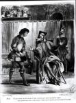 Mephistopheles and the Pupil, from Goethe's Faust, (illustration), (b/w photo of lithograph)