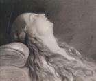 Louise Vernet on her Death Bed (graphite on paper)