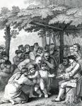 The Indians delivering up the English Captives to Colonel Bouquet near his Camp at the Forks of Muskingham in North Anerica, engraved by Canot, 1764 (engraving)