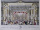 Ball following the coronation of Leopold II as king of Bohemia in Prague in 1791 (hand coloured engraving)