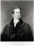 Portrait of Sir Robert Peel (1788-1850) engraved by C. Turner (litho) (b/w photo)