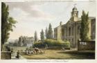 Tottenham Court Road Turnpike and St. James's Chapel, from 'Ackerman's Repository of Arts' published in London 1812 (colour engraving)
