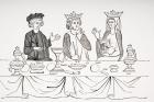 The Table of a Baron in the 13th century, after a miniature from 'Histoire de St. Graal', from 'Le Moyen Age et La Renaissance' by Paul Lacroix (1806-84) published 1847 (litho)