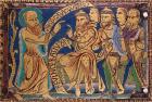 Plaque depicting St. Paul disputing with Greeks and Jews, mid 12th century (champleve enamel on copper)