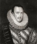 Portrait of Philip Howard (1557-95) 13th Earl of Arundel, from 'Lodge's British Portraits', 1823 (litho)